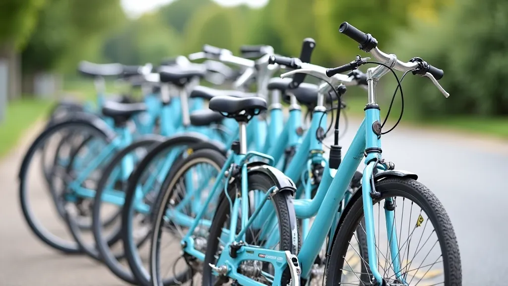 Range of accessible bikes displayed for hire